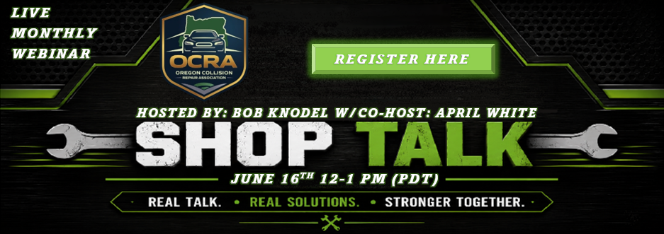 OCRA Shop Talk — Live Monthly Webinar — June 16th 12-1 PM PDT